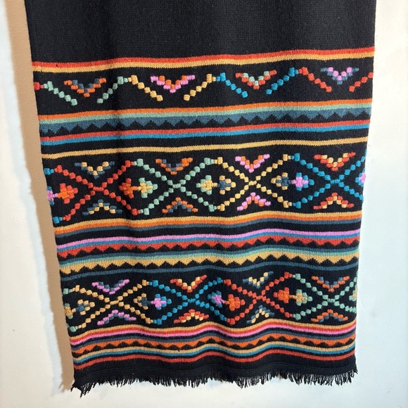 DOUBLE D RANCH Sz M 100% Lambswool South Western Pattern Pencil Maxi Knit Skirt - Picture 2 of 7